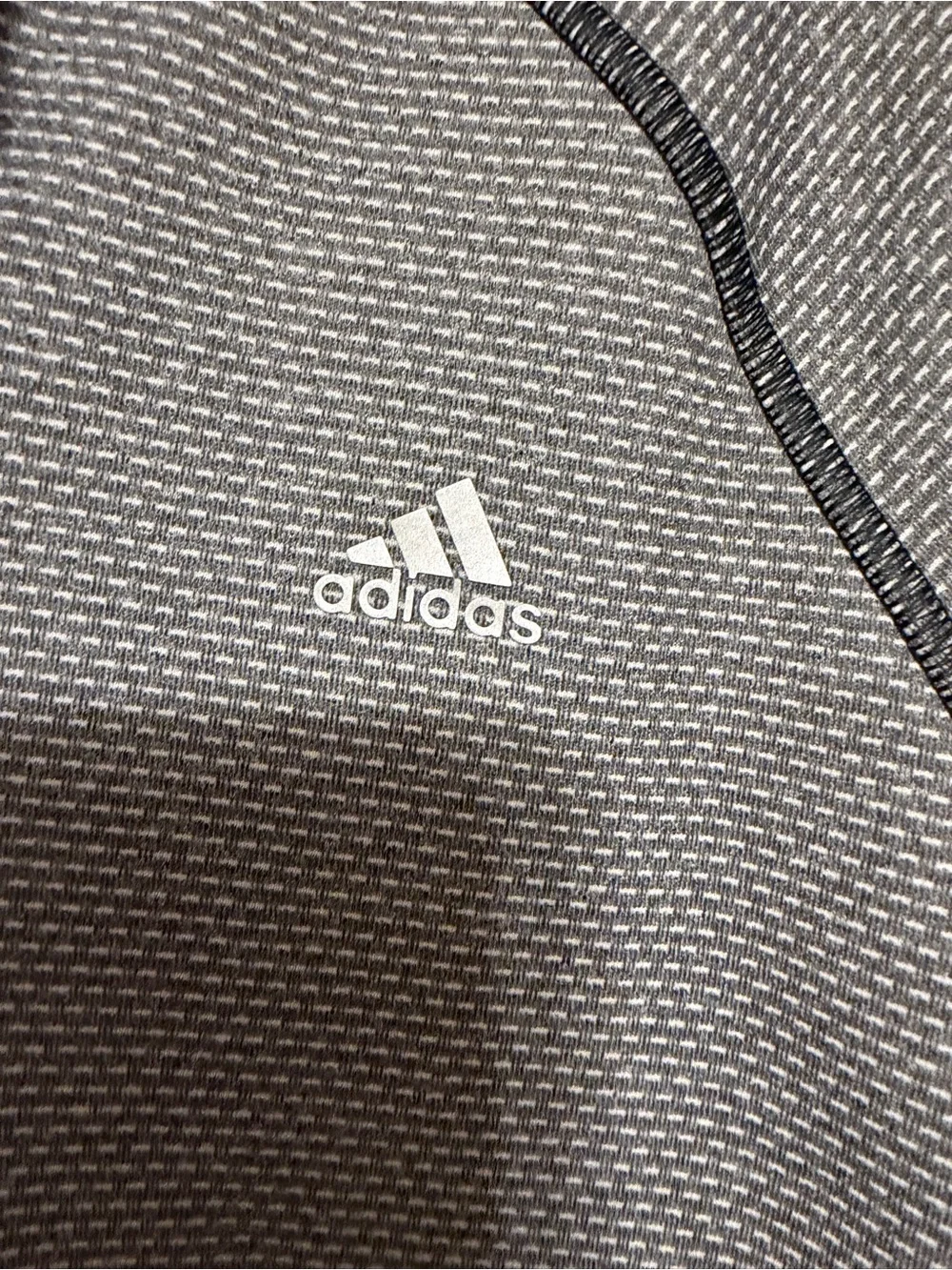 adidas golf men’s 1/4 zip gray textured print logo medium NWOT